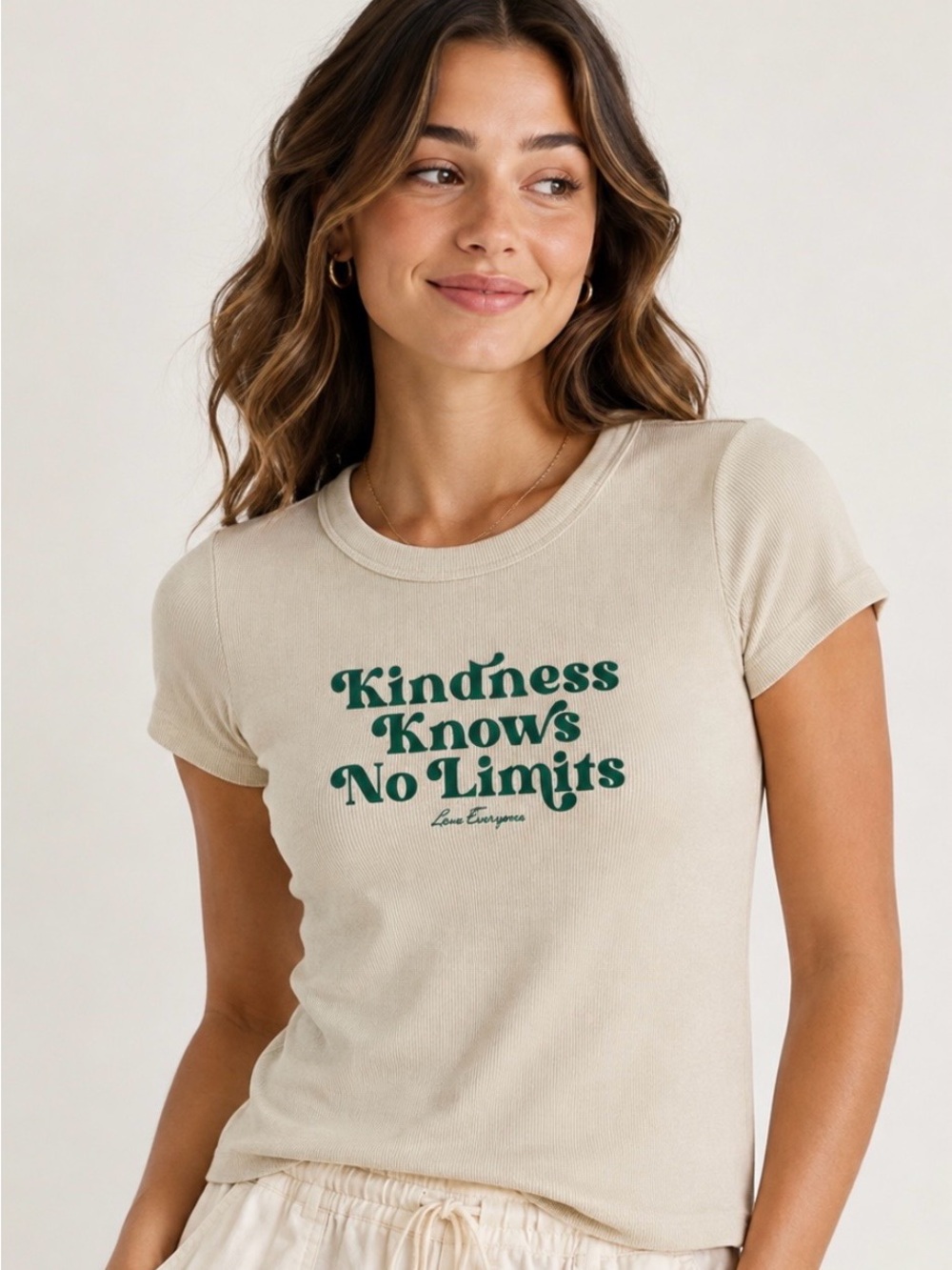 Short Sleeve Tee - Cream & Green